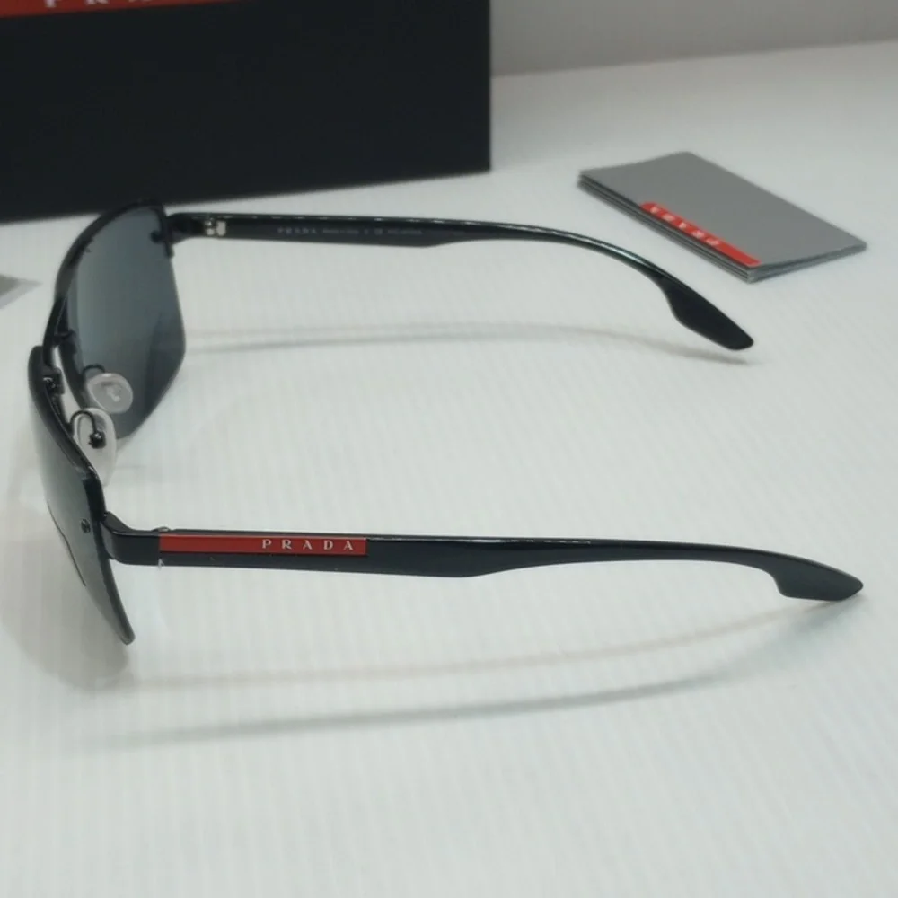 Prada men polarized sunglasses sps 60u 1AB 5z1 made in Italy New